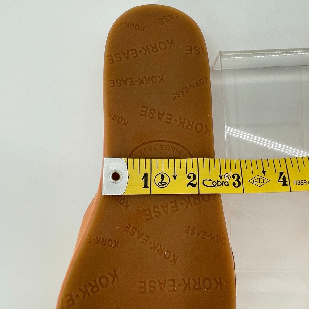 Kork-Ease Womens Mesa Slide Sandals 7M Orange Leather Wedge KE0023508 Studs - Picture 13 of 14